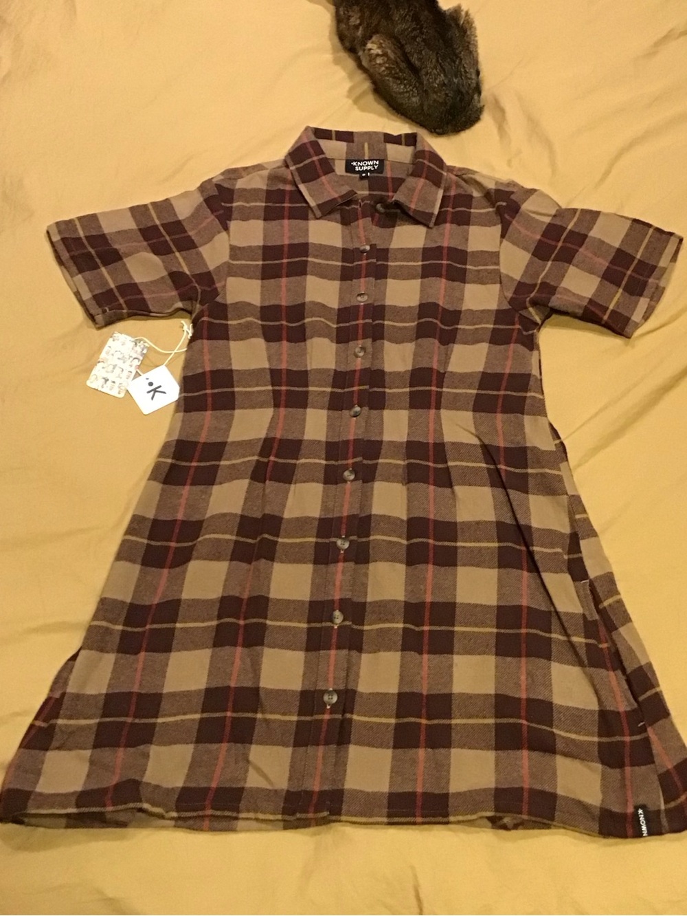 Known Supply Plaid Josephine dress Small